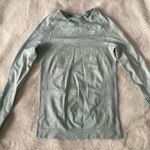 Gymshark Seamless Long Sleeve Top in Sage Green